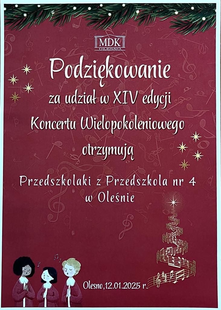 Zdjęcie do artykułu: Wielopokoleniowe kolędowanie MDK z Chórem OlenSis